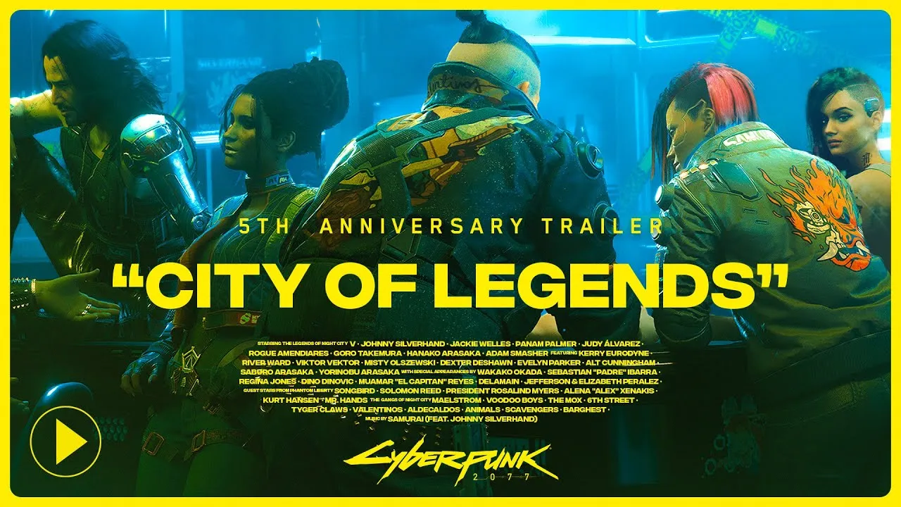 Cyberpunk 2077 fifth anniversary trailer